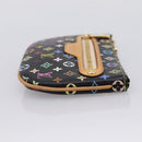 LOUIS VUITTON Monogram Multicolor Pochette MM Purse Black M60031 LV Auth 202597V-4