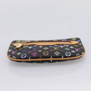 LOUIS VUITTON Monogram Multicolor Pochette MM Purse Black M60031 LV Auth 202597V-6