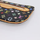 LOUIS VUITTON Monogram Multicolor Pochette MM Purse Black M60031 LV Auth 202597V-7