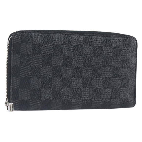 LOUIS VUITTON Damier Grafitte Zippy Organizer Long Wallet N63077 LV Auth 202603
