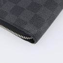 LOUIS VUITTON Damier Grafitte Zippy Organizer Long Wallet N63077 LV Auth 202603-11
