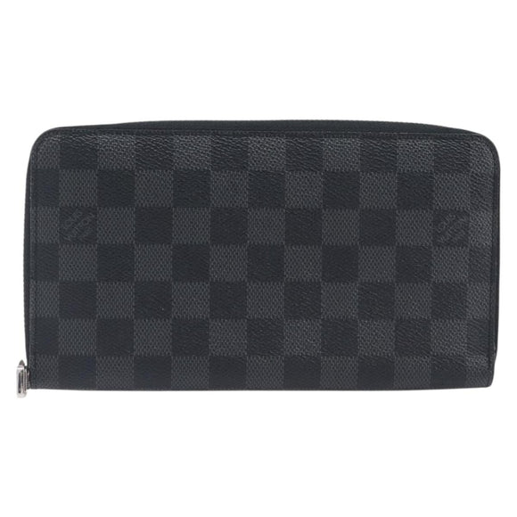 LOUIS VUITTON Damier Grafitte Zippy Organizer Long Wallet N63077 LV Auth 202603