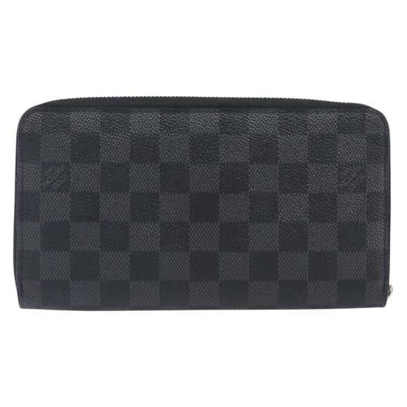 LOUIS VUITTON Damier Grafitte Zippy Organizer Long Wallet N63077 LV Auth 202603
