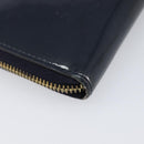 LOUIS VUITTON Monogram Vernis Portefeuille Miroir Blue Marine M64111 Auth 202604-17