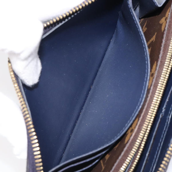 LOUIS VUITTON Monogram Vernis Portefeuille Miroir Blue Marine M64111 Auth 202604