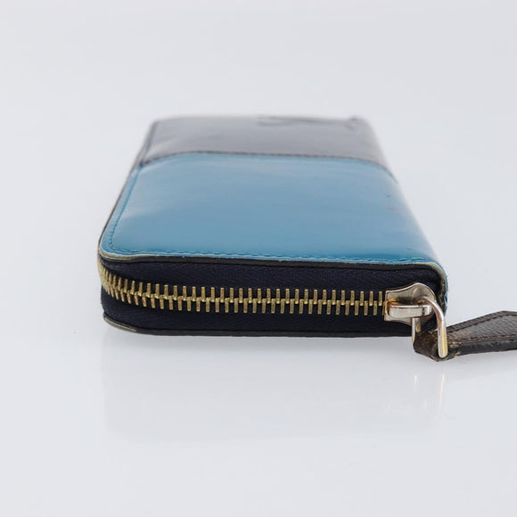 LOUIS VUITTON Monogram Vernis Portefeuille Miroir Blue Marine M64111 Auth 202604