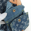 LOUIS VUITTON Monogram Denim Patchwork Speedy 30 Bag Blue M95380 Auth 202605SM-15