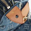 LOUIS VUITTON Monogram Denim Patchwork Speedy 30 Bag Blue M95380 Auth 202605SM-18