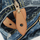 LOUIS VUITTON Monogram Denim Patchwork Speedy 30 Bag Blue M95380 Auth 202605SM-22