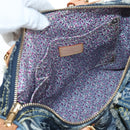 LOUIS VUITTON Monogram Denim Patchwork Speedy 30 Bag Blue M95380 Auth 202605SM-28