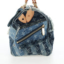 LOUIS VUITTON Monogram Denim Patchwork Speedy 30 Bag Blue M95380 Auth 202605SM-5