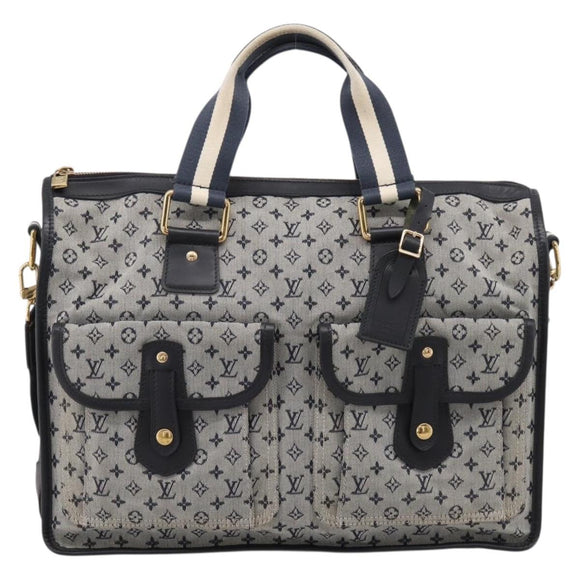 LOUIS VUITTON Monogram Mini Sac Mary Kate 48h Hand Bag Blue M42341 Auth 202608V