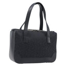 CELINE C Macadam Hand Bag Canvas Black Silver Auth 202613A-1