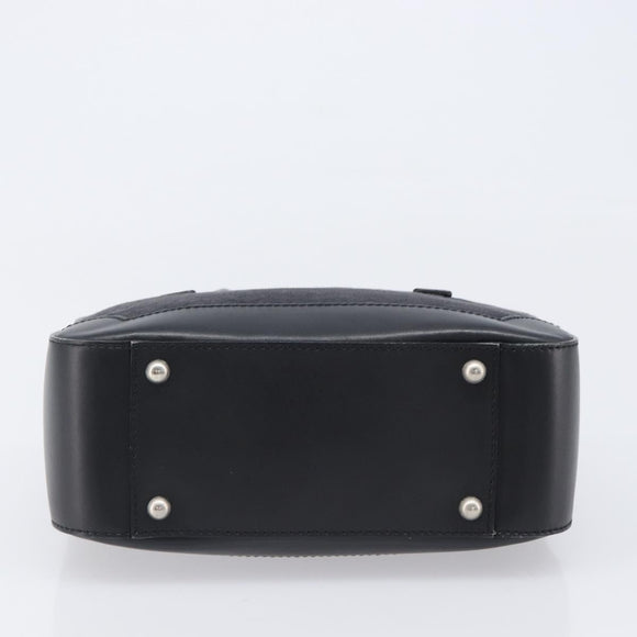 CELINE C Macadam Hand Bag Canvas Black Silver Auth 202613A