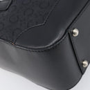 CELINE C Macadam Hand Bag Canvas Black Silver Auth 202613A-18
