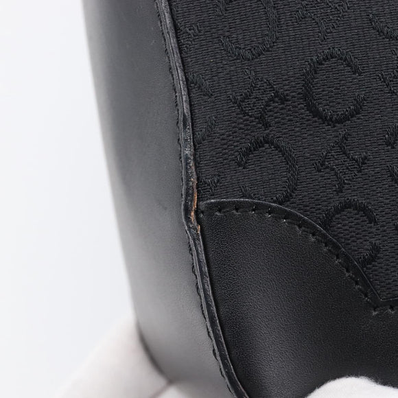 CELINE C Macadam Hand Bag Canvas Black Silver Auth 202613A