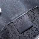 CELINE C Macadam Hand Bag Canvas Black Silver Auth 202613A-21