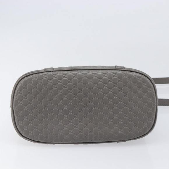 GUCCI Micro GuccissimaGG Hand Bag Leather Outlet 2way Gray 449654 Auth 202614V