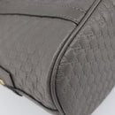 GUCCI Micro GuccissimaGG Hand Bag Leather Outlet 2way Gray 449654 Auth 202614V-19