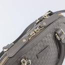 GUCCI Micro GuccissimaGG Hand Bag Leather Outlet 2way Gray 449654 Auth 202614V-21