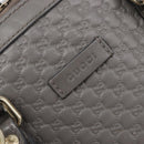 GUCCI Micro GuccissimaGG Hand Bag Leather Outlet 2way Gray 449654 Auth 202614V-22