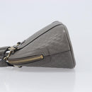 GUCCI Micro GuccissimaGG Hand Bag Leather Outlet 2way Gray 449654 Auth 202614V-4