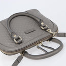 GUCCI Micro GuccissimaGG Hand Bag Leather Outlet 2way Gray 449654 Auth 202614V-6