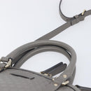 GUCCI Micro GuccissimaGG Hand Bag Leather Outlet 2way Gray 449654 Auth 202614V-14