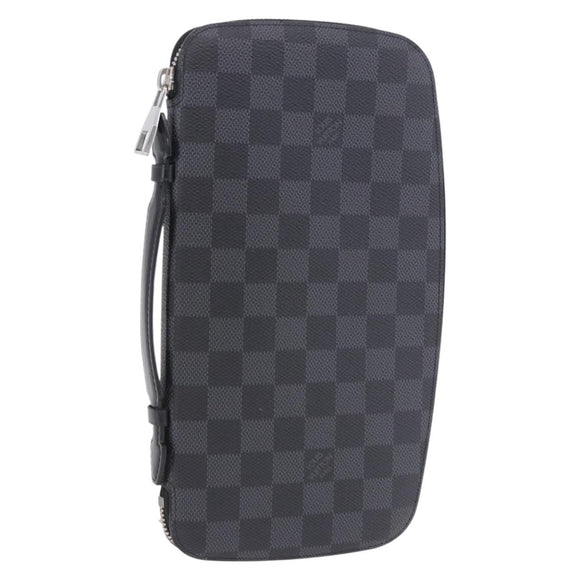LOUIS VUITTON Damier Grafitte Organizer Atoll Travel Case N48255 LV Auth 202615A