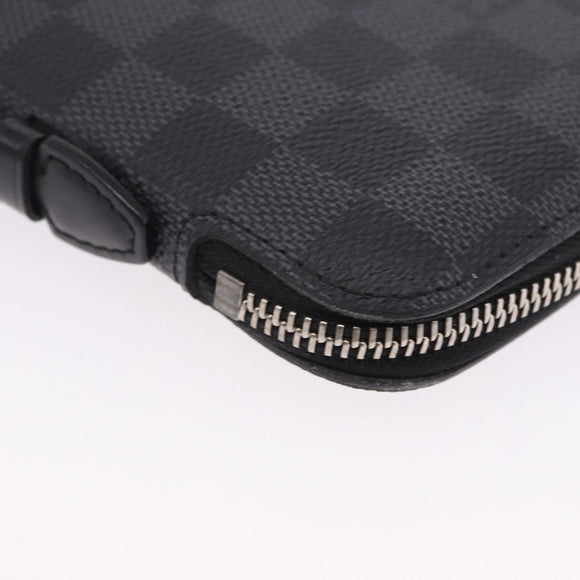 LOUIS VUITTON Damier Grafitte Organizer Atoll Travel Case N48255 LV Auth 202615A