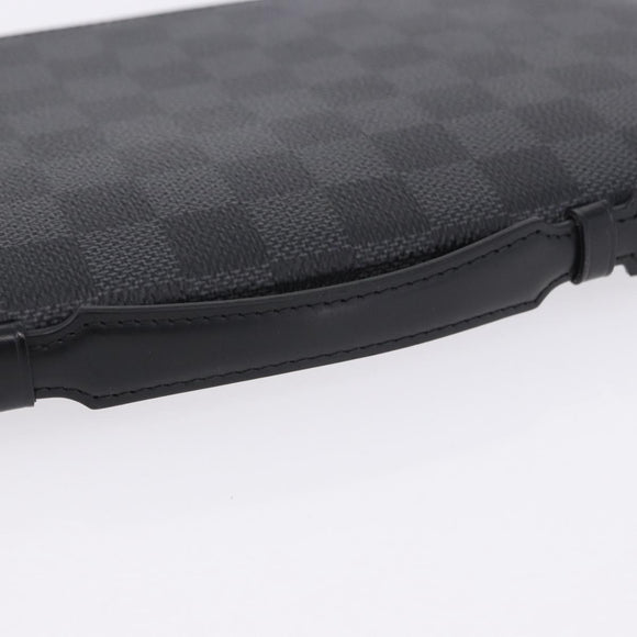 LOUIS VUITTON Damier Grafitte Organizer Atoll Travel Case N48255 LV Auth 202615A