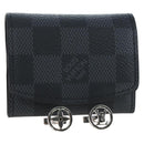 LOUIS VUITTON Damier Graphite Cufflinks LV Catch Cuffs M80188 LV Auth 202616V-1