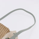 Chloe Mifuko Woody Small Basket Bag Raffia 2way Beige Silver Auth 202617V-10