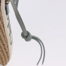Chloe Mifuko Woody Small Basket Bag Raffia 2way Beige Silver Auth 202617V-16