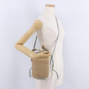 Chloe Mifuko Woody Small Basket Bag Raffia 2way Beige Silver Auth 202617V-24