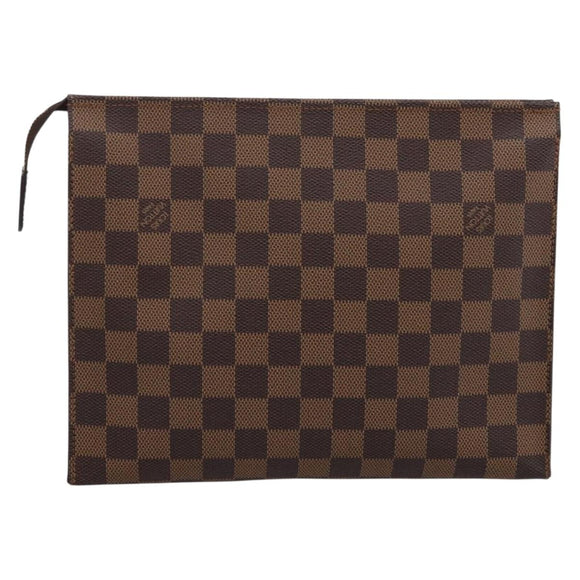 LOUIS VUITTON Damier Ebene Poche Toilette 26 Pouch N47543 LV Auth 202619A