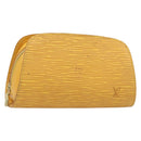 LOUIS VUITTON Epi Dauphine PM Pouch Yellow M48449 LV Auth 202620-1