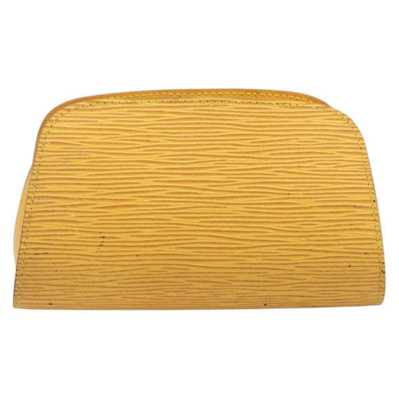 LOUIS VUITTON Epi Dauphine PM Pouch Yellow M48449 LV Auth 202620