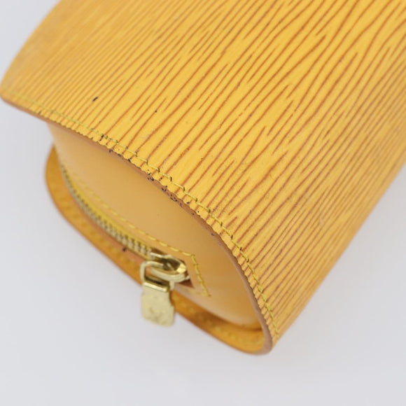 LOUIS VUITTON Epi Dauphine PM Pouch Yellow M48449 LV Auth 202620