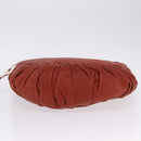 Christian Dior Shoulder Bag Leather Brown Gold Tone Auth 202621V-10