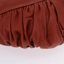 Christian Dior Shoulder Bag Leather Brown Gold Tone Auth 202621V-11