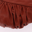 Christian Dior Shoulder Bag Leather Brown Gold Tone Auth 202621V-14