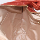 Christian Dior Shoulder Bag Leather Brown Gold Tone Auth 202621V-20