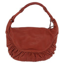 Christian Dior Shoulder Bag Leather Brown Gold Tone Auth 202621V-3