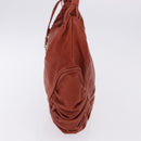 Christian Dior Shoulder Bag Leather Brown Gold Tone Auth 202621V-4