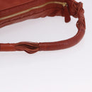 Christian Dior Shoulder Bag Leather Brown Gold Tone Auth 202621V-7