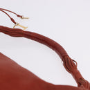 Christian Dior Shoulder Bag Leather Brown Gold Tone Auth 202621V-8
