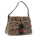 FENDI Mamma Baguette Shoulder Bag Harako leather Brown Gold Auth 202625SAM-1