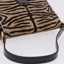 FENDI Mamma Baguette Shoulder Bag Harako leather Brown Gold Auth 202625SAM-13
