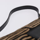 FENDI Mamma Baguette Shoulder Bag Harako leather Brown Gold Auth 202625SAM-15